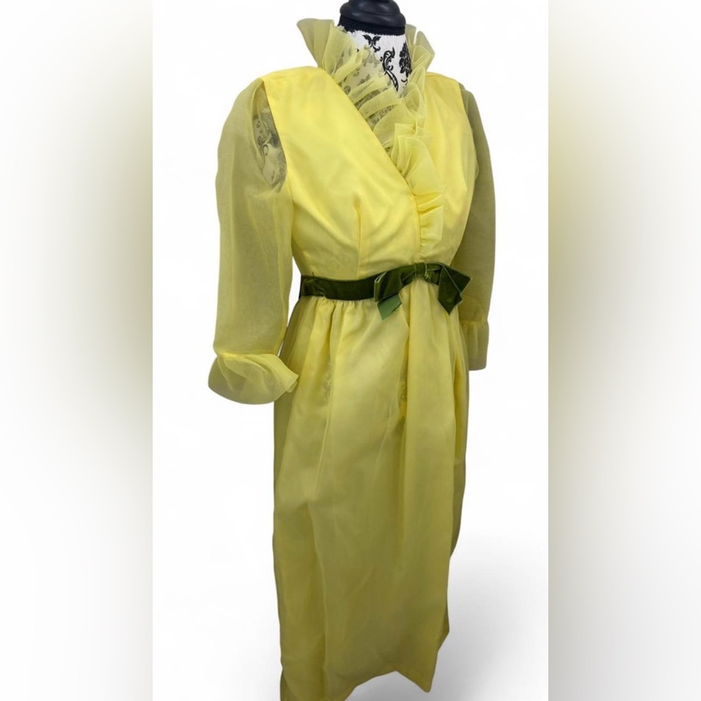 1960s Canary Butter Yellow dress